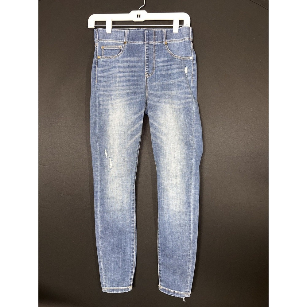 Liverpool Jeans Womens Sz 2/26 Stretch Distress Pull-On The Ankle Skinny Legging
